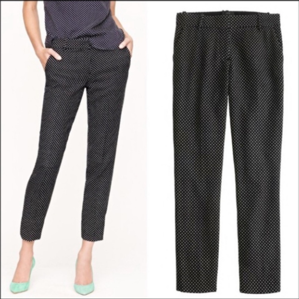J. CREW Cafe Capri Polka Dot Pant size 10